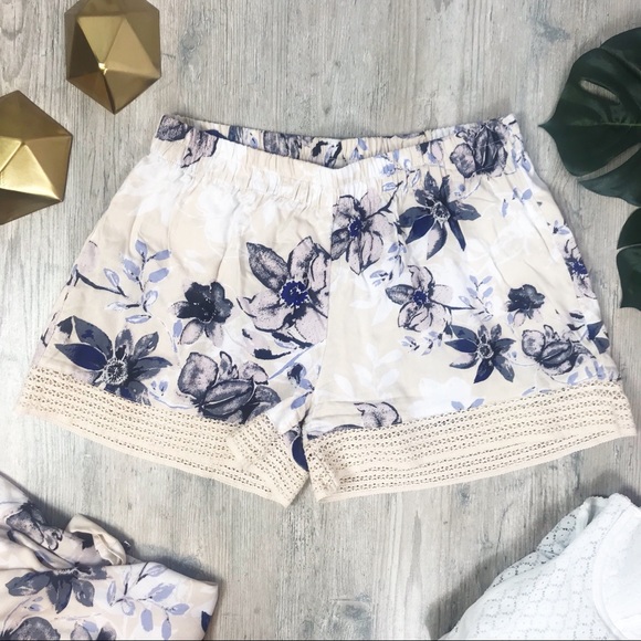 Japna Other - Japna Lounge Cream & Purple Sleepwear Shorts